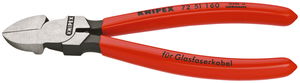 KNIPEX 72 51 160 Diagonal Cutter for fibre optics plastic coated 160 mm