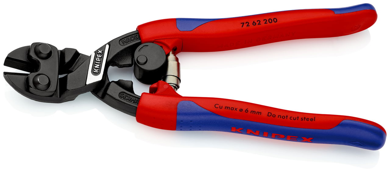 KNIPEX 72 62 200 High Leverage Flush Cutter for soft metal and plastic with slim multi-component grips black atramentized 200 mm – Image 2 of 7