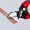 KNIPEX 72 62 200 High Leverage Flush Cutter for soft metal and plastic with slim multi-component grips black atramentized 200 mm