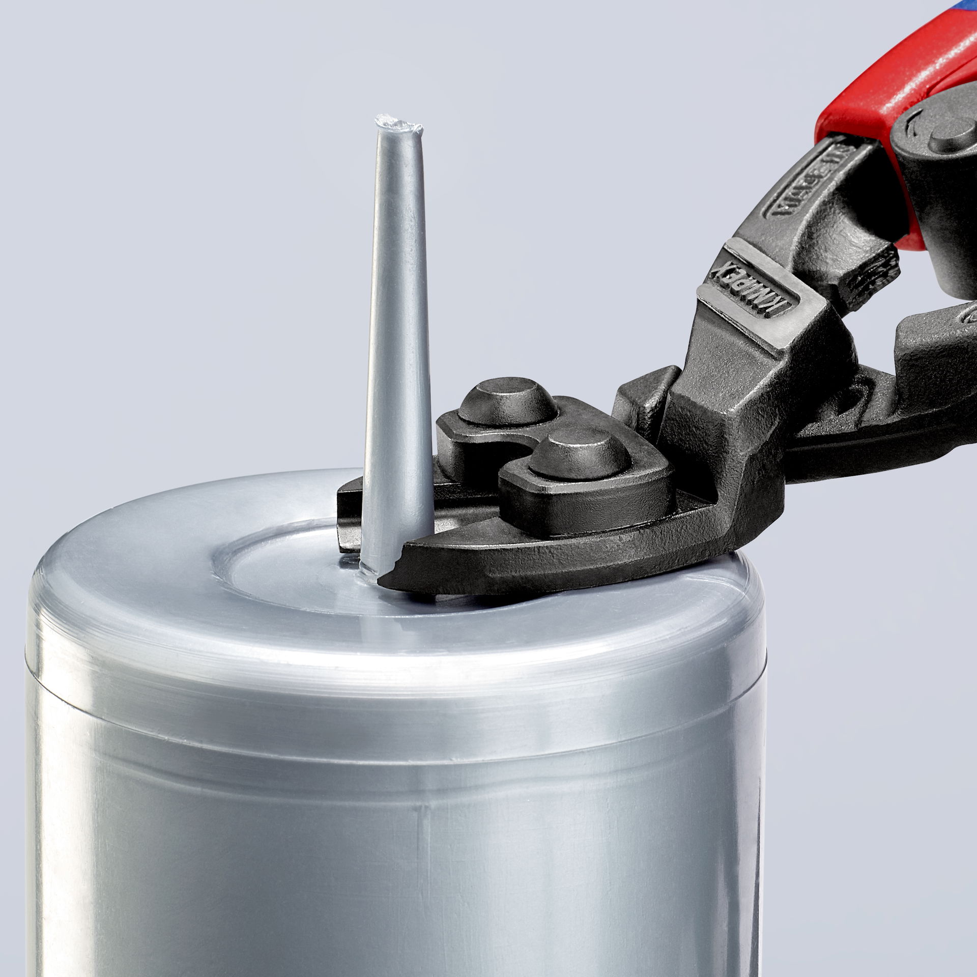 KNIPEX 72 62 200 High Leverage Flush Cutter for soft metal and plastic with slim multi-component grips black atramentized 200 mm – Image 6 of 7
