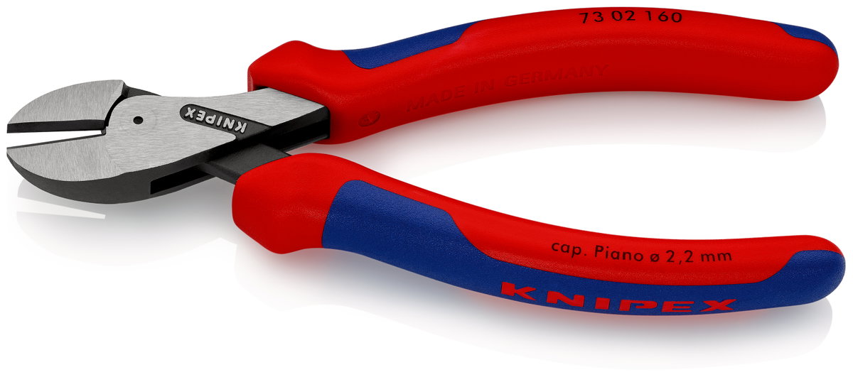 KNIPEX 73 02 160 X-Cut® Compact Diagonal Cutter high lever transmission with multi-component handles black atramentized 160 mm – Image 2 of 5