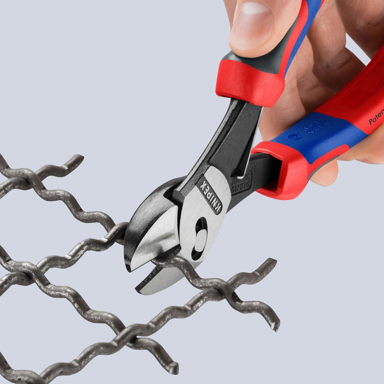 KNIPEX 73 72 180 F TwinForce® High Performance Diagonal Cutters With opening spring with comfort handles black atramentized 180 mm – Image 3 of 6