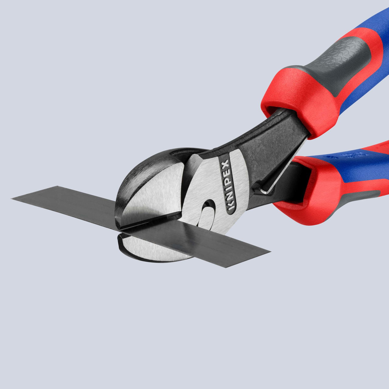 KNIPEX 73 72 180 F TwinForce® High Performance Diagonal Cutters With opening spring with comfort handles black atramentized 180 mm – Image 5 of 6