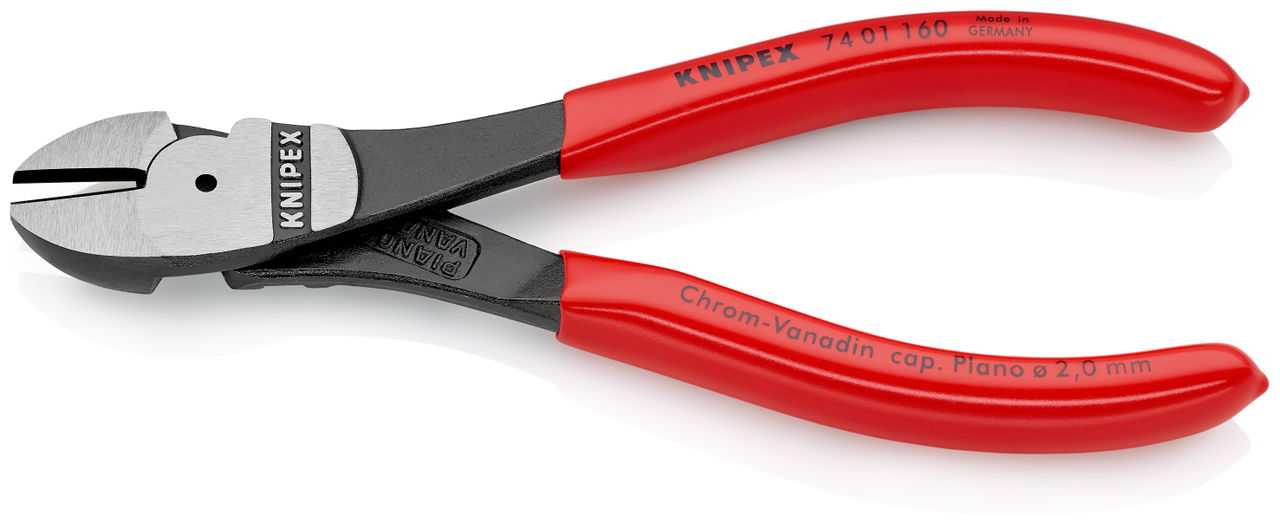 KNIPEX 74 01 160 High Leverage Diagonal Cutter with plastic coating black atramentized 160 mm – Image 2 of 5