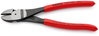 KNIPEX 74 01 200 SB High Leverage Diagonal Cutter plastic coated black atramentized 200 mm