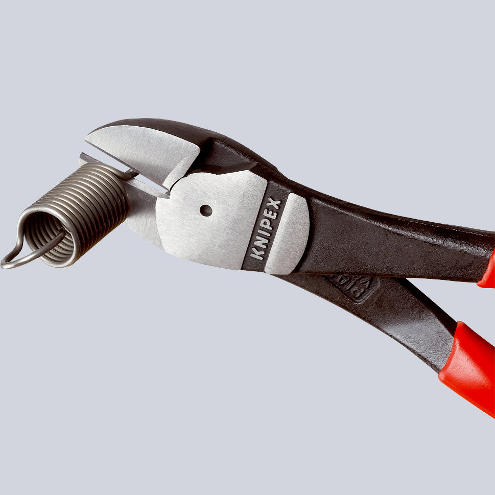 KNIPEX 74 21 250 High Leverage Diagonal Cutter with plastic coating black atramentized 250 mm – Image 3 of 5
