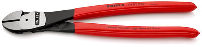 KNIPEX 74 01 250 SB High Leverage Diagonal Cutter with plastic coating black atramentized 250 mm