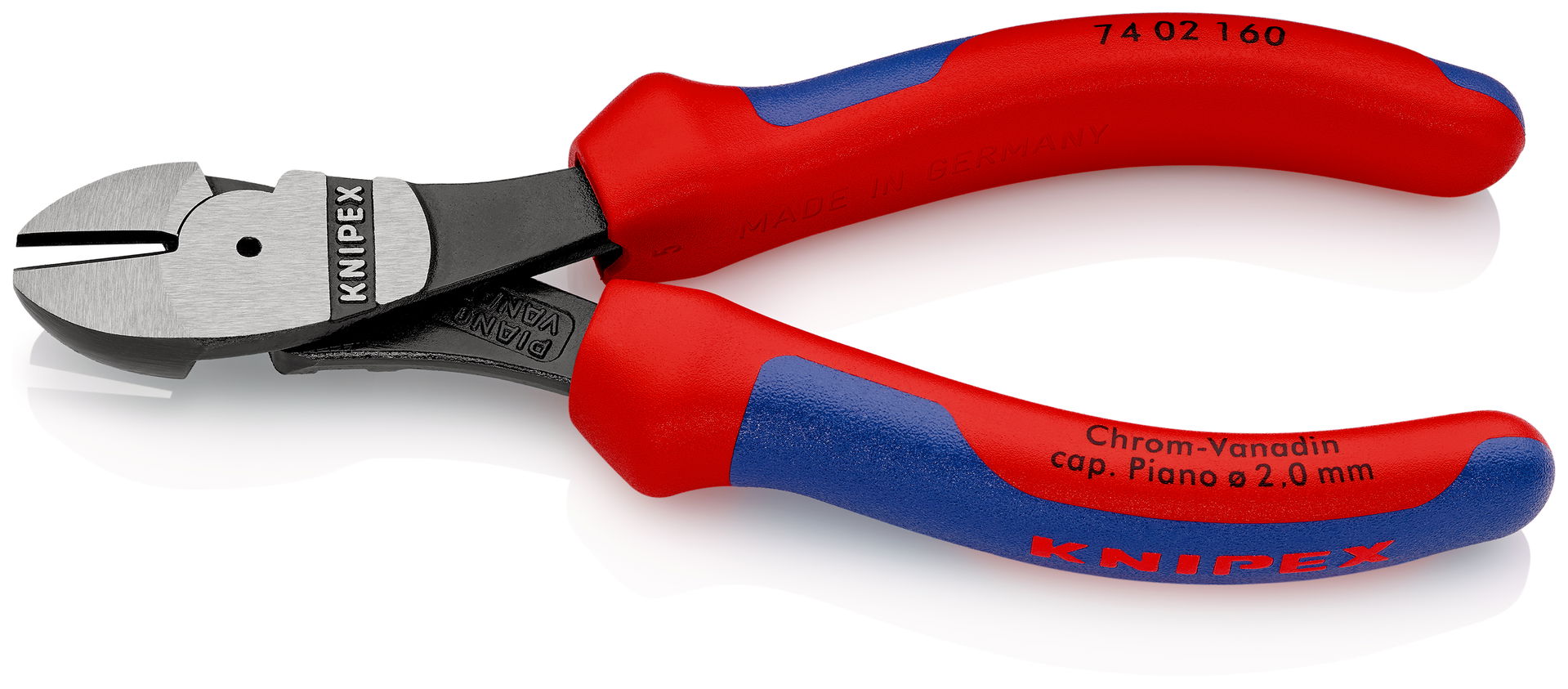KNIPEX 74 02 160 High Leverage Diagonal Cutter with multi-component handles black atramentized 160 mm – Image 2 of 5