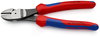 KNIPEX 74 02 200 High Leverage Diagonal Cutter with comfort handles black atramentized 200 mm