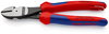 KNIPEX 74 02 200 T High Leverage Diagonal Cutter with multi-component grips, with integrated tether attachment point for a tool tether black atramentized 200 mm