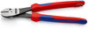 KNIPEX 74 02 250 T High Leverage Diagonal Cutter with multi-component grips, with integrated tether attachment point for a tool tether black atramentized 250 mm