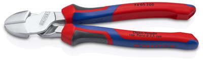 KNIPEX 74 05 200 SB High Leverage Diagonal Cutter with comfort handles chrome-plated 200 mm