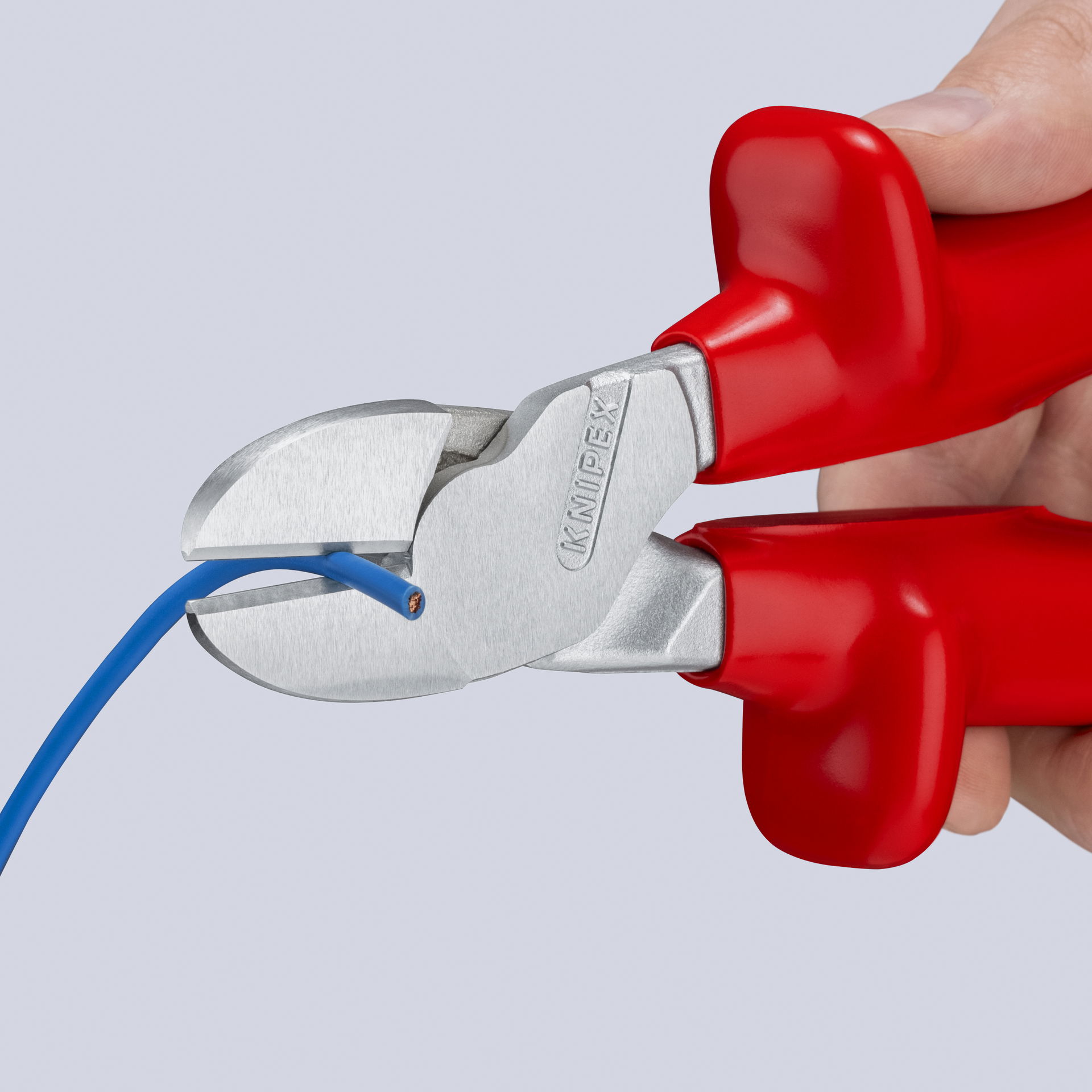 KNIPEX 74 07 200 High Leverage Diagonal Cutter with dipped insulation, VDE-tested chrome-plated 200 mm – Image 2 of 3