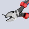 KNIPEX 74 12 180 High Leverage Diagonal Cutter with comfort handles black atramentized 180 mm