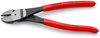 KNIPEX 74 21 200 High Leverage Diagonal Cutter with plastic coating black atramentized 200 mm