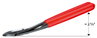 KNIPEX 74 21 200 High Leverage Diagonal Cutter with plastic coating black atramentized 200 mm