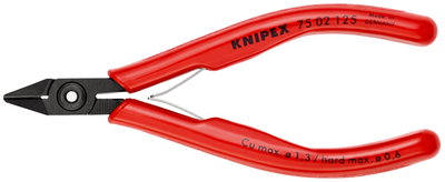 KNIPEX 75 02 125 SB Electronics Diagonal Cutter with plastic grips burnished 125 mm (self-service card/blister)