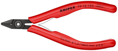 KNIPEX 75 12 125 Electronics Diagonal Cutter with plastic grips burnished 125 mm