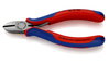 KNIPEX 76 12 125 Diagonal Cutter for electromechanics with multi-component grips black atramentized 125 mm