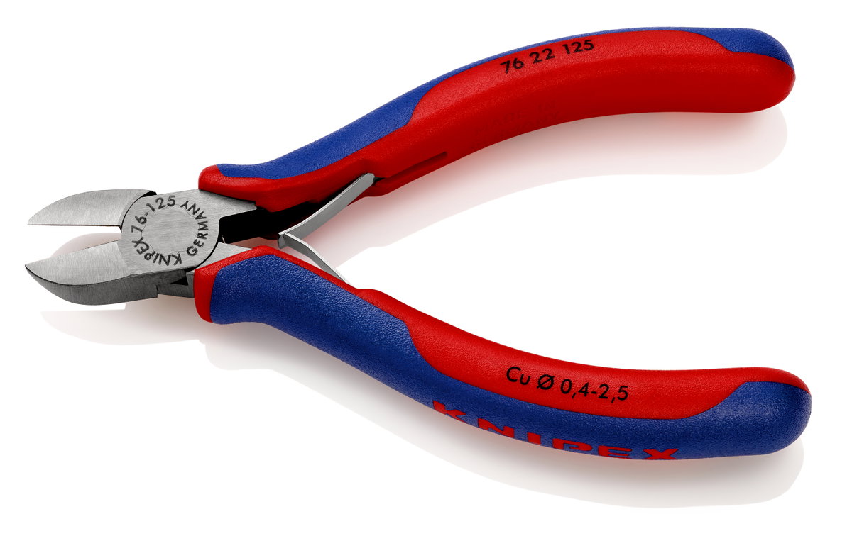 KNIPEX 76 22 125 Diagonal Cutter for electromechanics with multi-component handles black atramentized 125 mm – Image 2 of 2