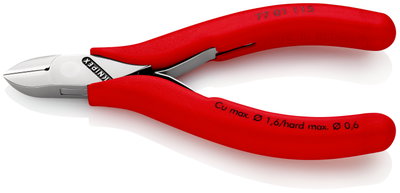 KNIPEX 77 01 115 Electronics Diagonal Cutter plastic coated 115 mm