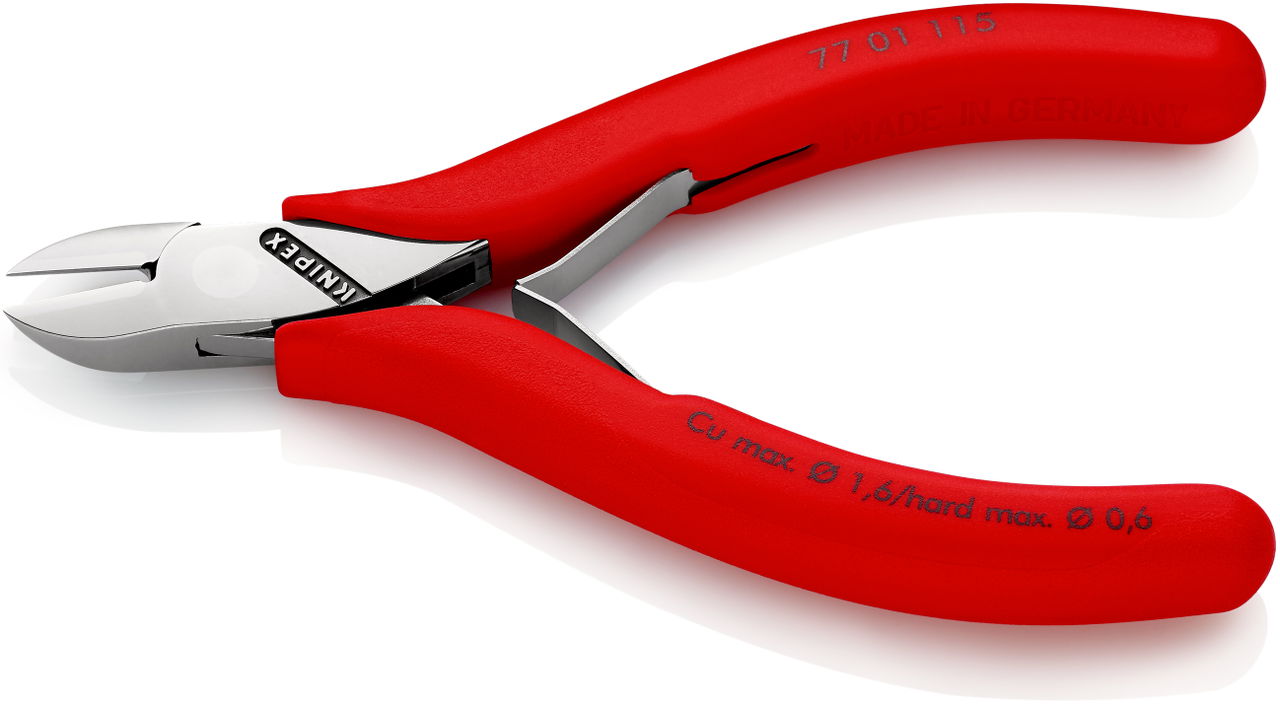 KNIPEX 77 01 115 Electronics Diagonal Cutter with box joint with non-slip plastic grips 115 mm – Image 2 of 4