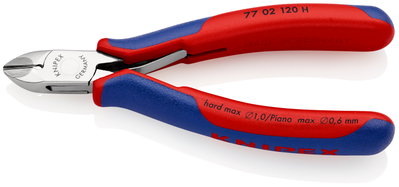 KNIPEX 77 02 120 H Electronics Diagonal Cutter with carbide cutting edges with multi-component grips 120 mm