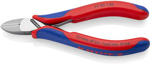 KNIPEX 77 02 130 Electronics Diagonal Cutter with multi-component grips 130 mm