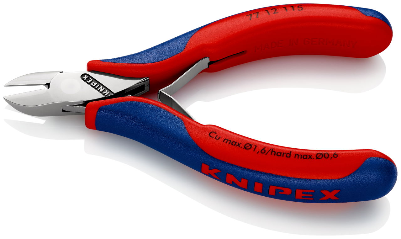 KNIPEX 77 12 115 Electronics Diagonal Cutter with box joint with multi-component handles 115 mm – Image 2 of 3