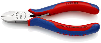 KNIPEX 77 22 130 Electronics Diagonal Cutter with multi-component grips 130 mm