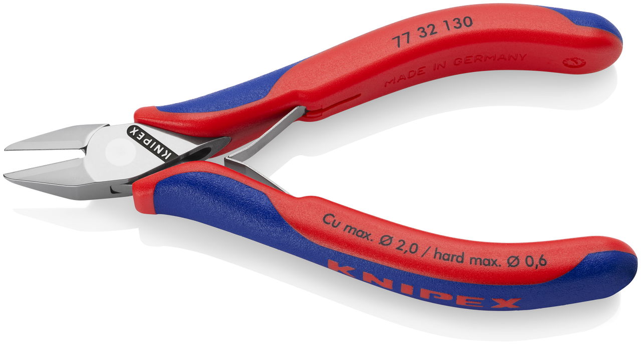 KNIPEX 77 32 130 Electronics Diagonal Cutter with box joint with multi-component handles 130 mm – Image 2 of 4