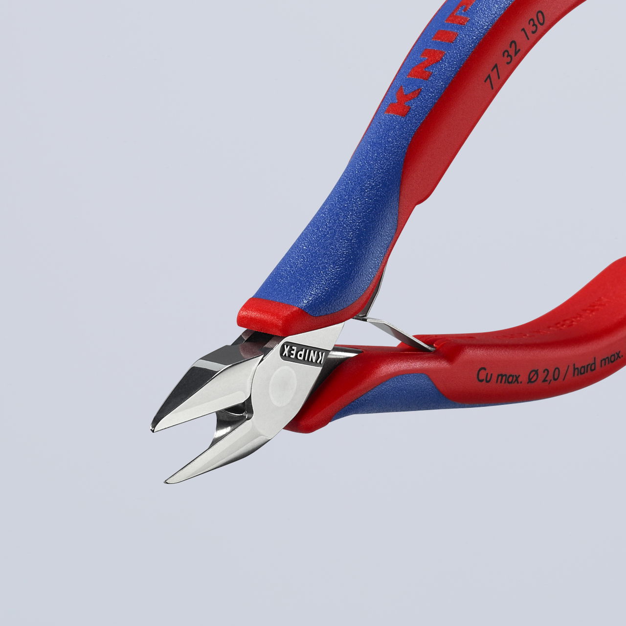 KNIPEX 77 32 130 Electronics Diagonal Cutter with box joint with multi-component handles 130 mm – Image 4 of 4