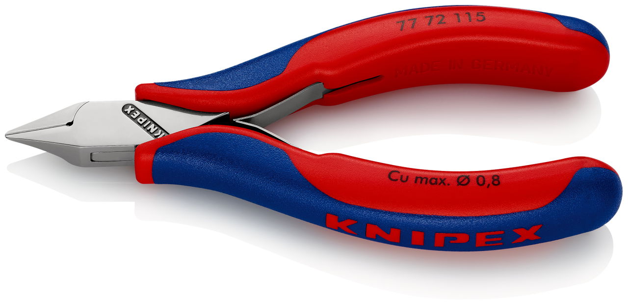 KNIPEX 77 72 115 SB Electronics Diagonal Cutter with box joint with multi-component handles 115 mm