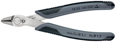 KNIPEX 78 03 140 ESD Electronic Super Knips® XL ESD with multi-component grips 140 mm