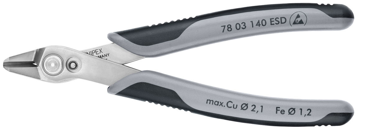 KNIPEX 78 03 140 ESD Electronic Super Knips® XL ESD with multi-component handles 140 mm