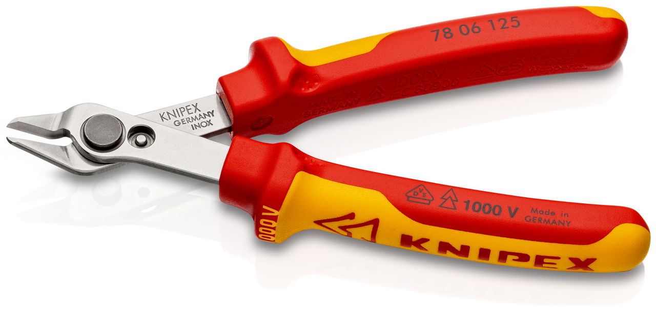 KNIPEX 78 06 125 SB Electronic Super Knips® VDE insulated with multi-component grips, VDE-tested 125 mm – Image 2 of 8
