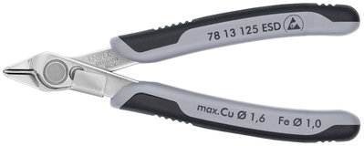 KNIPEX 78 13 125 ESD Electronic Super Knips® ESD with multi-component grips 125 mm