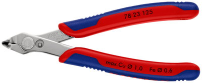 KNIPEX 78 23 125 SB Electronic Super Knips® with multi-component grips 125 mm (self-service card/blister)