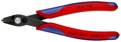 KNIPEX 78 61 140 SB Electronic Super Knips® XL with multi-component grips burnished 140 mm (self-service card/blister)