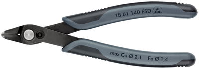 KNIPEX 78 61 140 ESD Electronic Super Knips® XL ESD with multi-component grips burnished 140 mm