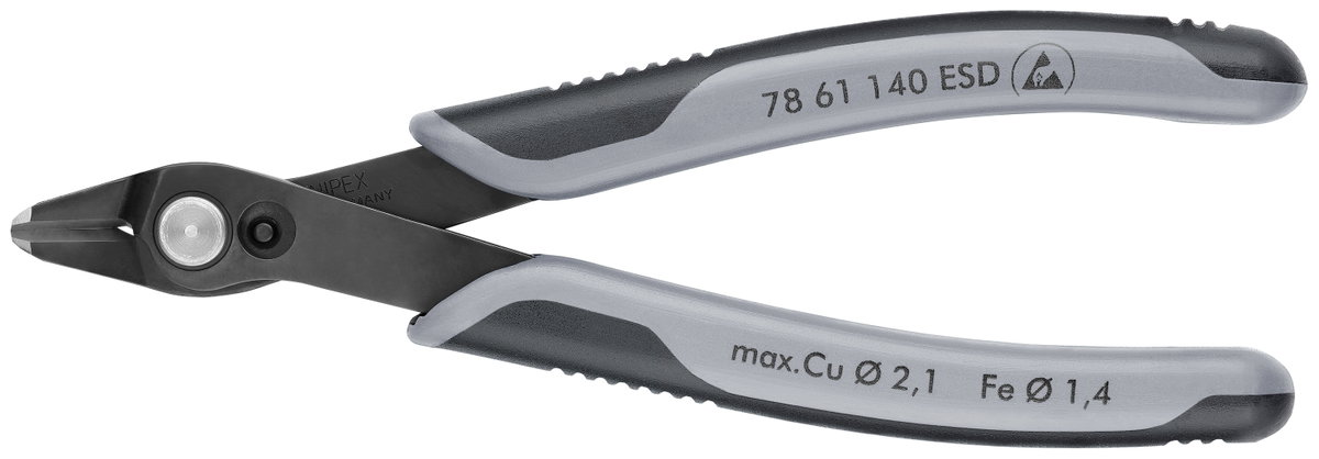 KNIPEX 78 61 140 ESD Electronic Super Knips® XL ESD with multi-component handles burnished 140 mm