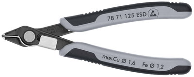 KNIPEX 78 71 125 ESD Electronic Super Knips® ESD with multi-component grips burnished 125 mm