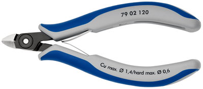 KNIPEX 79 02 120 Precision Electronics Diagonal Cutter with multi-component grips burnished 120 mm