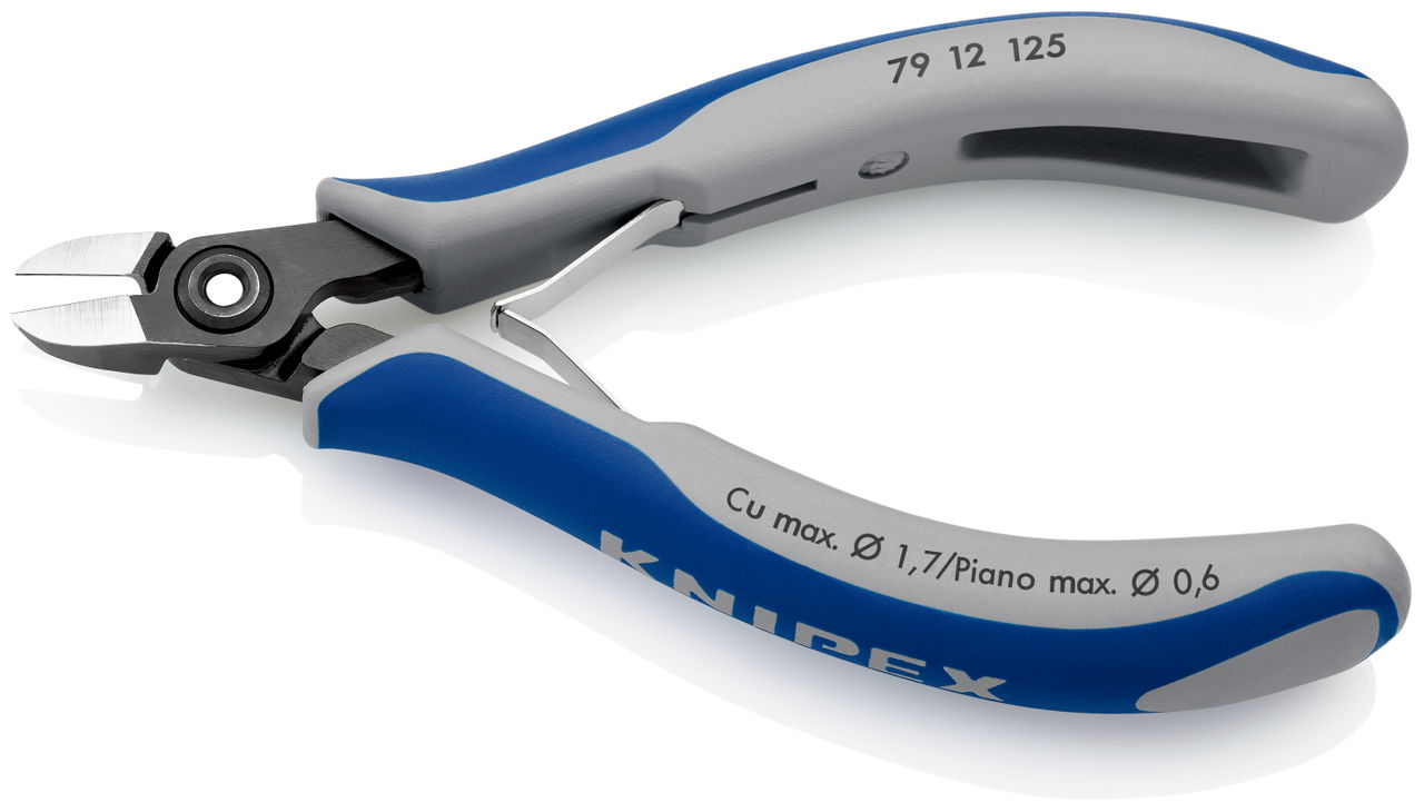 KNIPEX 79 12 125 Precision Electronics Diagonal Cutter with multi-component handles burnished 125 mm – Image 2 of 6