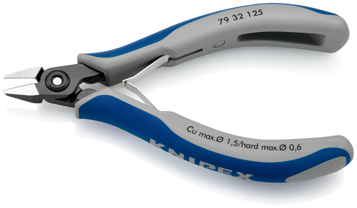 KNIPEX 79 32 125 Precision Electronics Diagonal Cutter with multi-component handles burnished 125 mm – Image 2 of 3