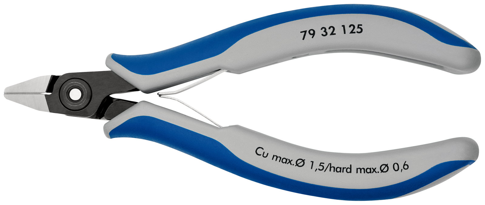 KNIPEX 79 32 125 Precision Electronics Diagonal Cutter with multi-component handles burnished 125 mm