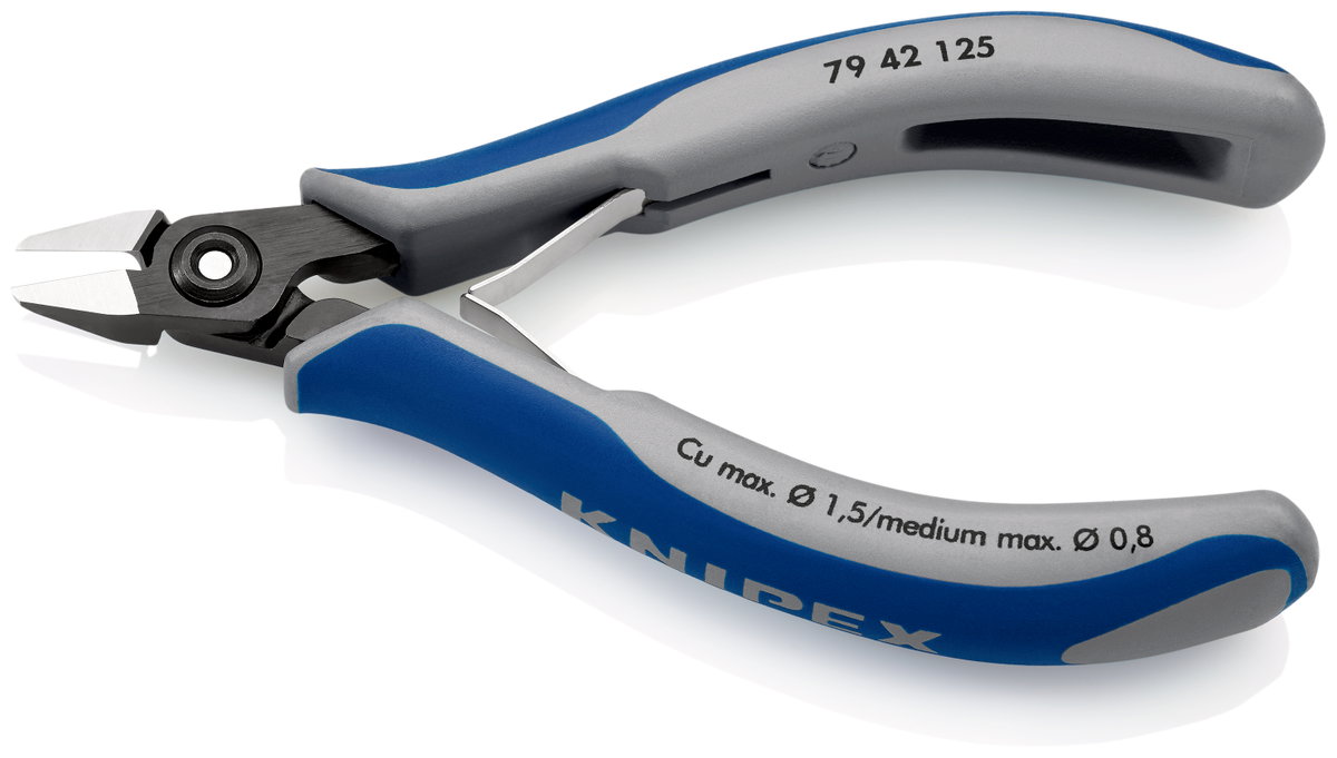 KNIPEX 79 42 125 Precision Electronics Diagonal Cutter with multi-component handles burnished 125 mm – Image 2 of 2
