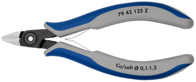 KNIPEX 79 42 125 Z Precision Electronics Diagonal Cutter with multi-component grips burnished 125 mm