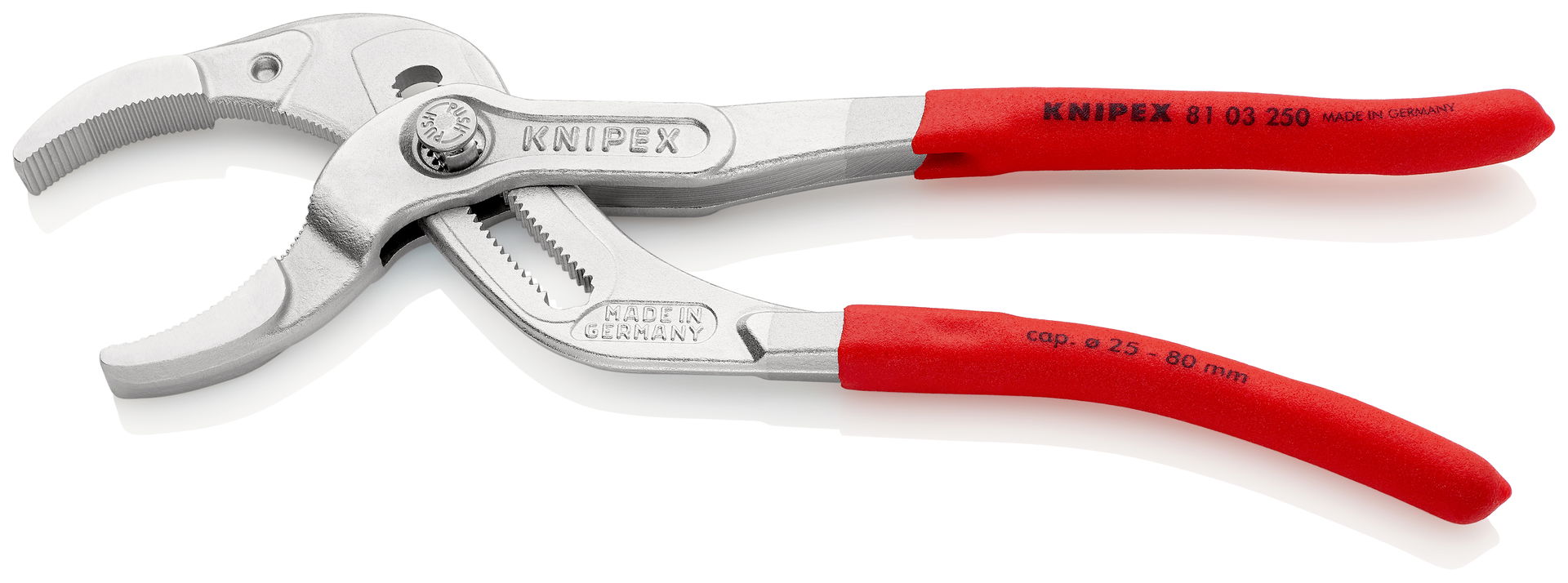 KNIPEX 81 03 250 Siphon and Connector Pliers with non-slip plastic coating chrome-plated 250 mm – Image 2 of 6