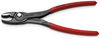 KNIPEX 82 01 200 TwinGrip Slip Joint Pliers with non-slip plastic coating black atramentized 200 mm